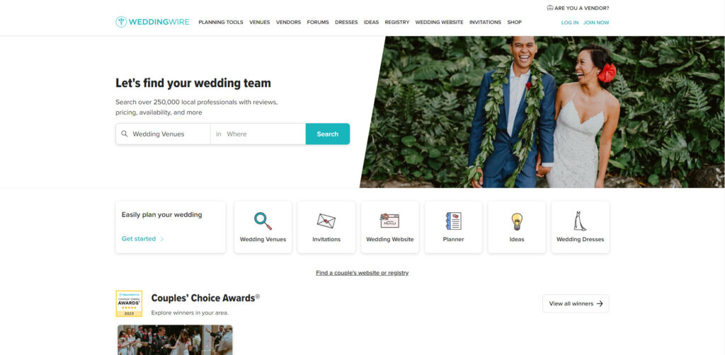 Site internet mariage exemple